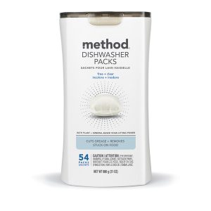 dishwasher packs - free + clear, 54 ct