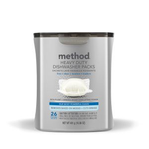 heavy duty dishwasher packs - free + clear, 26 ct