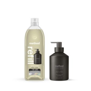 gel hand wash starter set - vetiver + amber, 46 fl oz