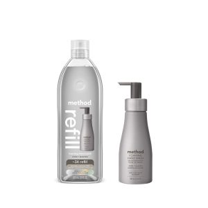 foaming hand wash starter set - violet + lavender, 38 fl oz