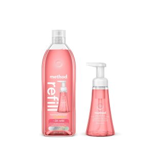 pink grapefruit foaming hand wash starter set, 38 oz