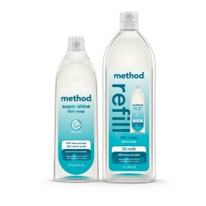 super shine liquid dish soap starter set - dewy daze, 64 fl oz